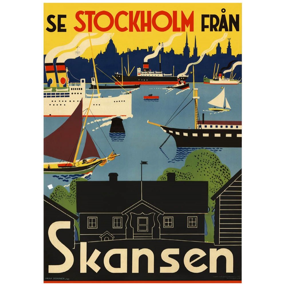 Se Stockholm från Skansen 1932, magnet